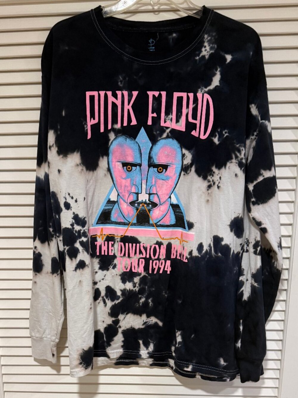 Pink Floyd "The Division Bell" 1994 Tour Tie-Dye Long Sleeve Unisex T-Shirt